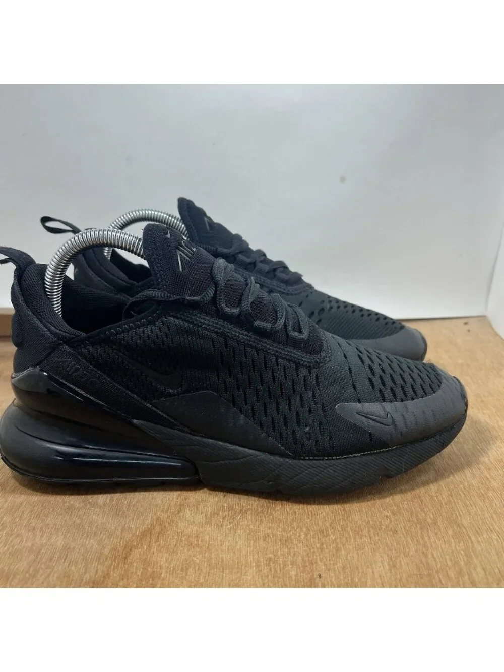 Nike Air Max 270 BQ5776-001 Triple Black Sneakers Black Size 7Y Women's 8.5